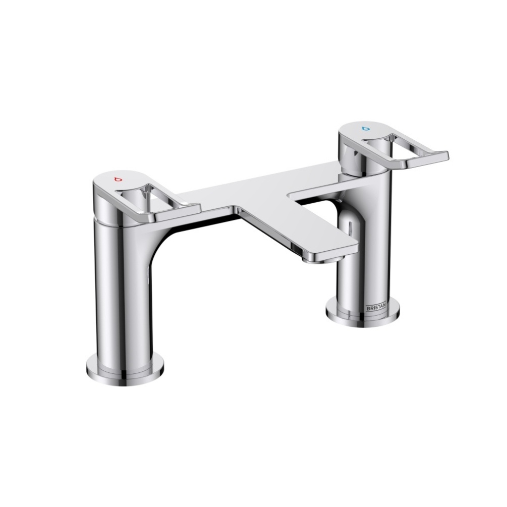 Cut out image of the Bristan Saffron Chrome Deck Mounted Bath Filler